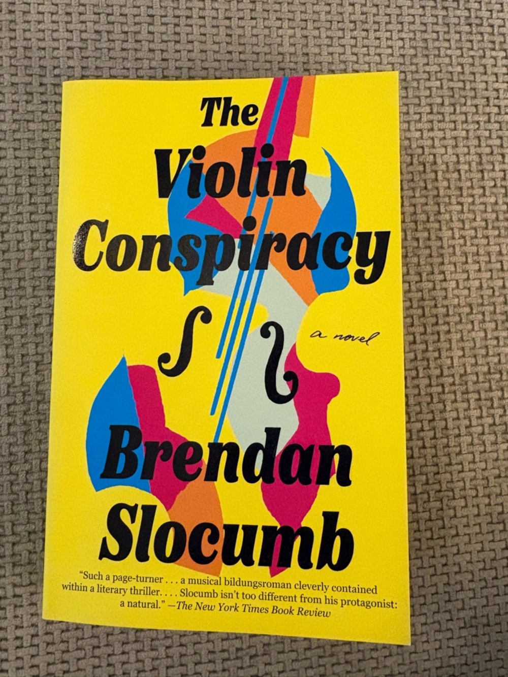 The Violin Conspiracy by Brendan Slocumb - Bright Yellow Cover